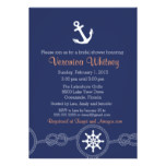 Nautical Bridal Shower Invitation, Beach, Summer Card