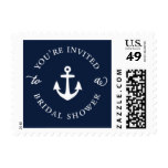Nautical Bridal Shower Invitation Postage Stamp