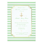 Nautical Custom Mint White Bridal Shower Invite