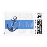 Nautical Postage Baby or Bridal Shower, Navy Blue