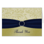 navy blue and yellow ThankYou Cards