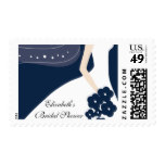 Navy / White Modern Bride Bridal Shower Stamp