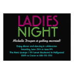 Neon Ladies Night Card