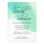 Ocean Blue Abstract Watercolor Bridal Shower Card