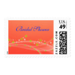 Orange Bridal Shower Custom Postage Stamp