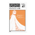 Orange Bridal Shower Postage Stamp