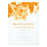 Orange Flower Bridal Shower Invitations