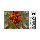 Orange Flower Table Setting Postage Stamp