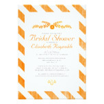 Orange Stripes Bridal Shower Invitations