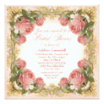 Parisian Vintage Rose Manor House Bridal Shower Card