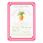 Pineapple Bridal Shower Invitation Pink