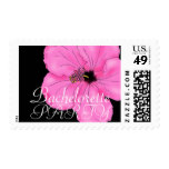 Pink and Black Tropical Themed Bachelorette Stamp