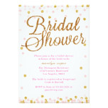 Pink and Gold Glitter Bridal Shower Invitations