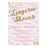 Pink and Gold Lingerie Bridal Shower Invitation