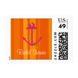 Pink and Orange Anchor Postage