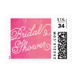 Pink Elegant Watercolor Bridal Shower Stamp
