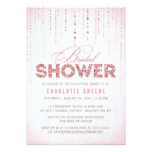 Pink Glitter Look Bridal Shower Invitation