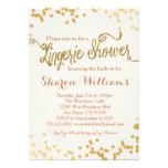 Pink & Gold Glitter Lingerie Shower Invitation