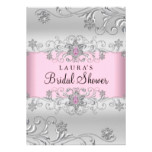 Pink Jewel Snowflake Swirl Bridal Shower Invite