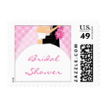 Pink Polka Dot Bridal Shower Stamps