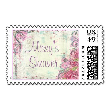 Pink Rose Shower Stamp