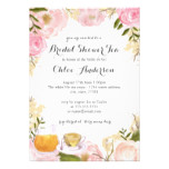 Pink Rose Teacup Bridal Shower Invitation