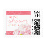 Pink, White Peony Bouquet Bridal Shower Invitation Postage