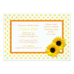 Polka Dot Sunflower Wedding Bridal Shower Invite