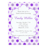 Polka Dots Purple Bridal Shower Party Invitation