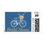 Pretty Blue and Yellow Bridal Shower Stamp