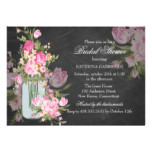 Pretty Chalkboard & Mason Jar Bridal Shower Invite