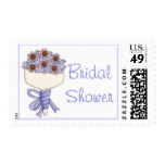Pretty Floral Bouquet Bridal Shower Stamp