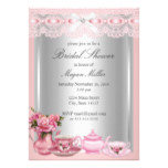 Pretty Pink lace High Tea Bridal Shower Card