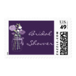 Purple and Lilac Mason Jar Bridal Shower Stamps