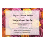 Purple and Orange Roses Bridal Shower Invitation