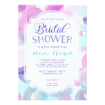 Purple and Teal Floral Bridal Shower Invitation