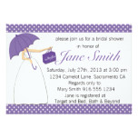 Purple and White Polka Dot Bridal Shower Card