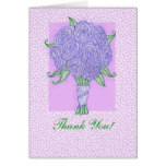 Purple Bridal Shower Bouquet Thank You Card