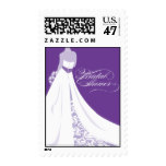 Purple Bridal Shower Postage Stamp