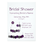 Purple Daisy Cake Bridal Shower Invitation