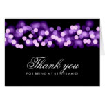 Purple Hollywood Glam Thank You Bridesmaid Card