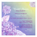Purple Hydrangeas Bridal Shower Tea Party Card