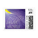purple iris bridal shower postage