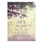 Purple old oak tree & love birds bridal shower card