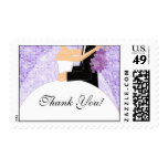 Purple Sparkly Thank You Bridal Shower Postage