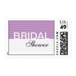 Purple Stripes Bridal Shower Stamps