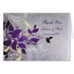 purple winter wedding Thank You Card