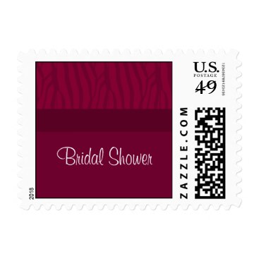 Red Bridal Shower Postage Stamps
