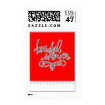 Red Bridal Shower Stamp