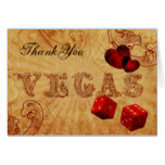 red dice Vintage Vegas Thank You Card
